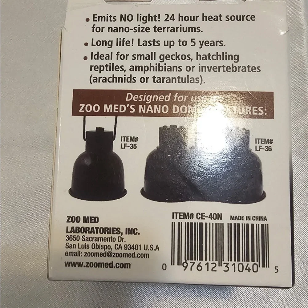 2 Zoo Med Nano Ceramic Heat Emitters 40W